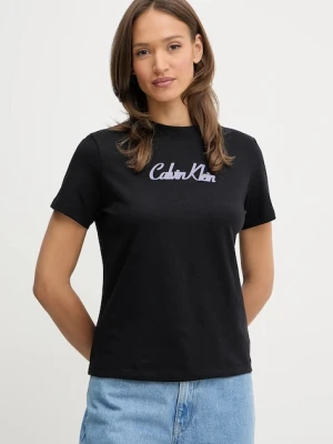 Calvin Klein Jeans t-shirt bawełniany damski kolor czarny LV047C854G