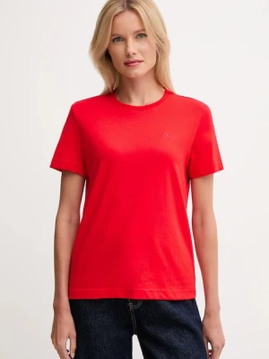 Calvin Klein Jeans t-shirt bawełniany damski kolor czerwony LV047B224G