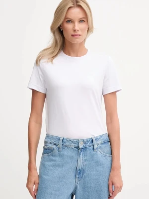 Calvin Klein Jeans t-shirt bawełniany damski kolor fioletowy LV047B224G