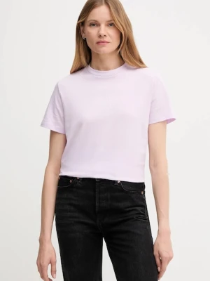 Calvin Klein Jeans t-shirt bawełniany damski kolor fioletowy LV047C863G