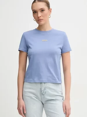 Calvin Klein Jeans t-shirt bawełniany damski kolor niebieski J20J225524