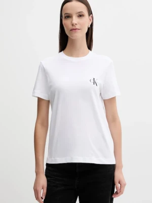 Calvin Klein Jeans t-shirt bawełniany damski kolor pomarańczowy LV047C905G