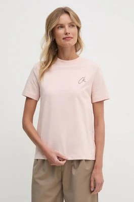 Calvin Klein Jeans t-shirt bawełniany damski kolor różowy J20J224439