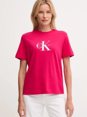 Calvin Klein Jeans t-shirt bawełniany damski kolor różowy LV047B865G