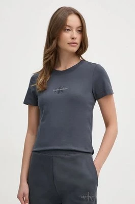 Calvin Klein Jeans t-shirt bawełniany damski kolor szary J20J223563