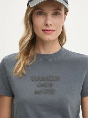 Calvin Klein Jeans t-shirt bawełniany damski kolor szary J20J224988