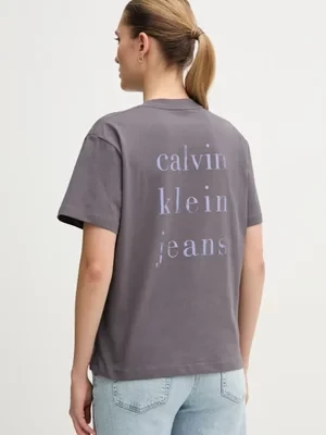 Calvin Klein Jeans t-shirt bawełniany damski kolor szary J20J225238