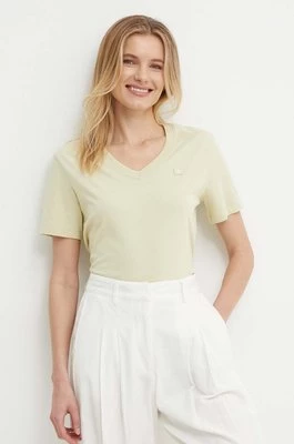 Calvin Klein Jeans t-shirt bawełniany damski kolor zielony