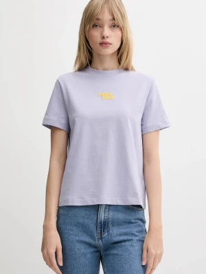 Calvin Klein Jeans t-shirt bawełniany fioletowy