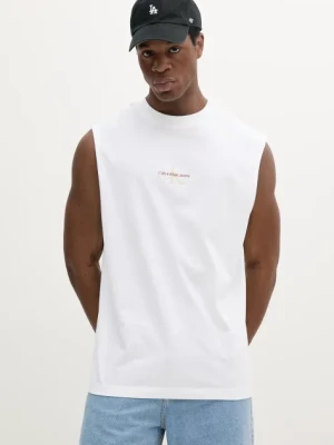 Calvin Klein Jeans t-shirt bawełniany kolor biały J30J327493