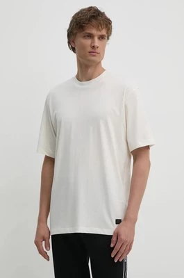 Calvin Klein Jeans t-shirt bawełniany męski kolor beżowy gładki J30J326857