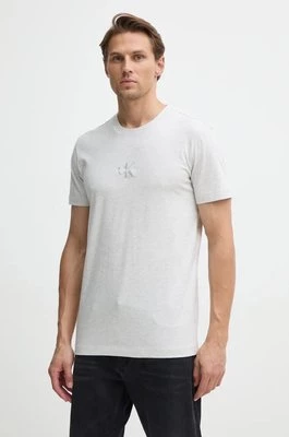 Calvin Klein Jeans t-shirt bawełniany męski kolor beżowy z aplikacją J30J325649