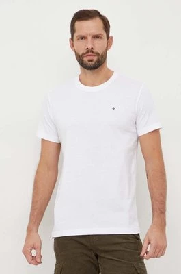 Calvin Klein Jeans t-shirt bawełniany kolor biały J30J325268
