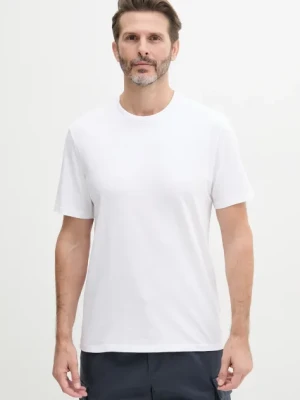 Calvin Klein Jeans t-shirt bawełniany męski kolor biały gładki LV040HM265