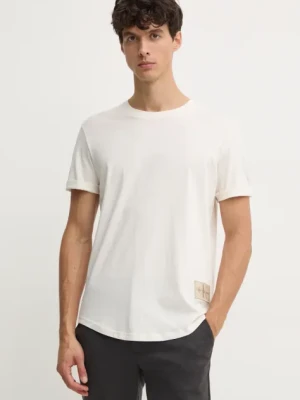 Calvin Klein Jeans t-shirt bawełniany męski kolor biały z aplikacją J30J323482