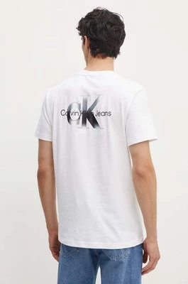 Calvin Klein Jeans t-shirt bawełniany męski kolor biały z nadrukiem J30J325683