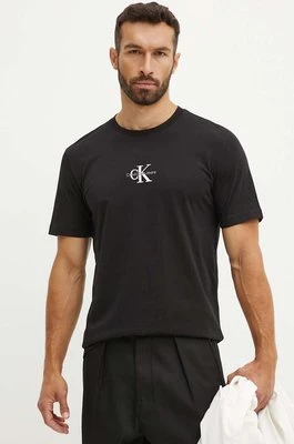 Calvin Klein Jeans t-shirt bawełniany męski kolor czarny z aplikacją J30J325649