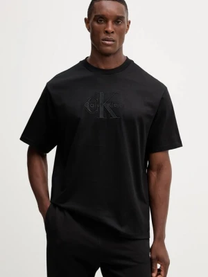 Calvin Klein Jeans t-shirt bawełniany męski kolor czarny z aplikacją LV04RB295G