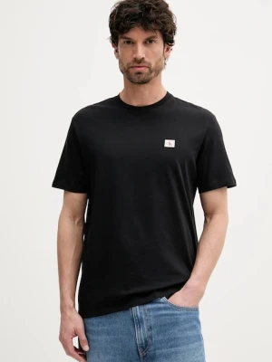 Calvin Klein Jeans t-shirt bawełniany męski kolor czarny z aplikacją LV04RC272G