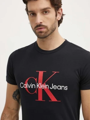 Calvin Klein Jeans t-shirt bawełniany męski kolor czarny z nadrukiem J30J320935