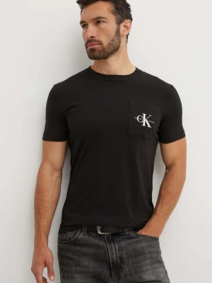 Calvin Klein Jeans t-shirt bawełniany męski kolor czarny z nadrukiem J30J320936