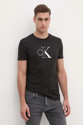 Calvin Klein Jeans t-shirt bawełniany męski kolor czarny z nadrukiem J30J325678