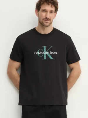 Calvin Klein Jeans t-shirt bawełniany męski kolor czarny z nadrukiem J30J327086