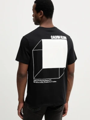 Calvin Klein Jeans t-shirt bawełniany męski kolor czarny z nadrukiem LV04RC805G