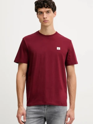 Calvin Klein Jeans t-shirt bawełniany męski kolor czerwony z aplikacją LV04RC272G