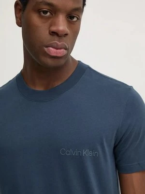 Calvin Klein Jeans t-shirt bawełniany męski kolor granatowy z nadrukiem J30J326402