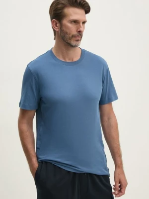 Calvin Klein Jeans t-shirt bawełniany męski kolor niebieski gładki J30J326159