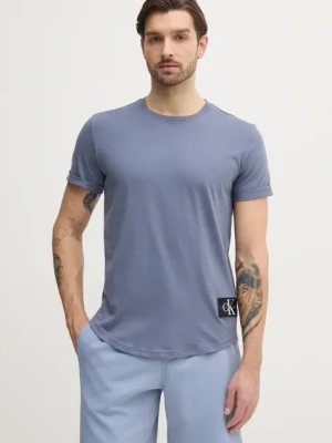 Calvin Klein Jeans t-shirt bawełniany męski kolor niebieski z aplikacją J30J323482