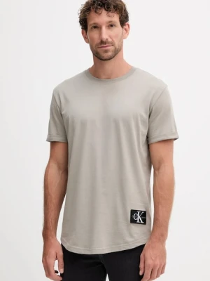 Calvin Klein Jeans t-shirt bawełniany męski kolor szary z aplikacją J30J323482