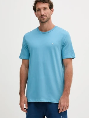 Calvin Klein Jeans t-shirt bawełniany męski kolor zielony gładki LV040HM265