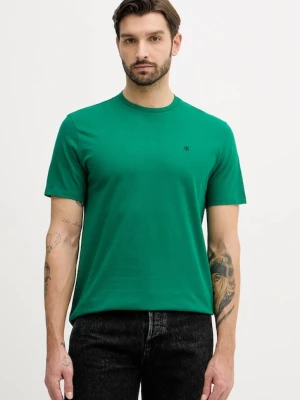 Calvin Klein Jeans t-shirt bawełniany męski kolor zielony gładki LV04RD254G
