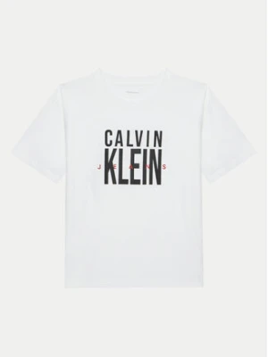 Calvin Klein Jeans T-Shirt Bold Graphic IB0IB02448 Biały Relaxed Fit