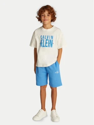 Calvin Klein Jeans T-Shirt Bold Graphic IB0IB02448 Écru Relaxed Fit Kremowy