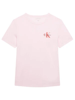 Calvin Klein Jeans T-Shirt Chest Monologo IU0IU00719 Różowy Regular Fit