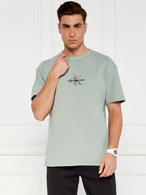 Calvin Klein Jeans T-shirt CITY GRID | Regular Fit miętowy