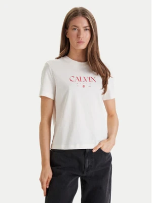 Calvin Klein Jeans T-Shirt Cktail Concept LV047E813G Biały Regular Fit