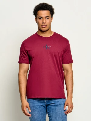 Calvin Klein Jeans T-shirt | Classic fit bordowy