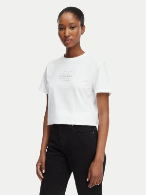 Calvin Klein Jeans T-Shirt Classic Monologo LV047D873G Biały Regular Fit