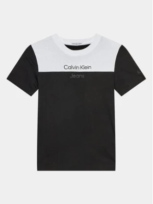 Calvin Klein Jeans T-Shirt Color Block IB0IB01970 Czarny Regular Fit