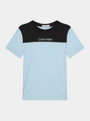 Calvin Klein Jeans T-Shirt Color Block IB0IB01970 Niebieski Regular Fit