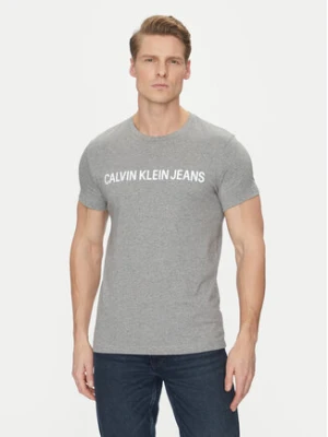 Calvin Klein Jeans T-Shirt Core Institutional Logo J30J307855 Szary Regular Fit