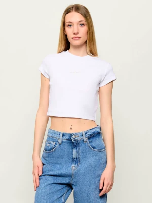 Calvin Klein Jeans T-shirt | Cropped Fit biały
