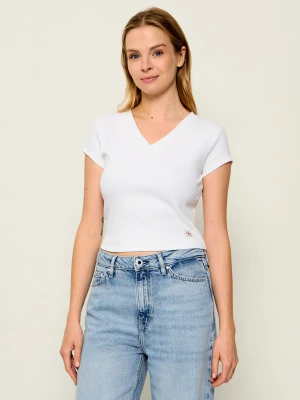 Calvin Klein Jeans T-shirt | Cropped Fit biały