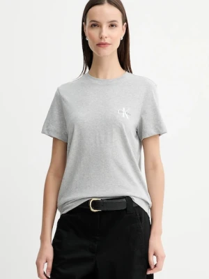 Calvin Klein Jeans T-shirt damski bawełniany 2-pack szary