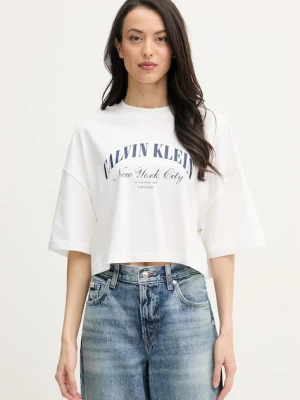Calvin Klein Jeans T-shirt damski bawełniany