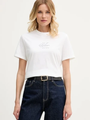 Calvin Klein Jeans T-shirt damski bawełniany